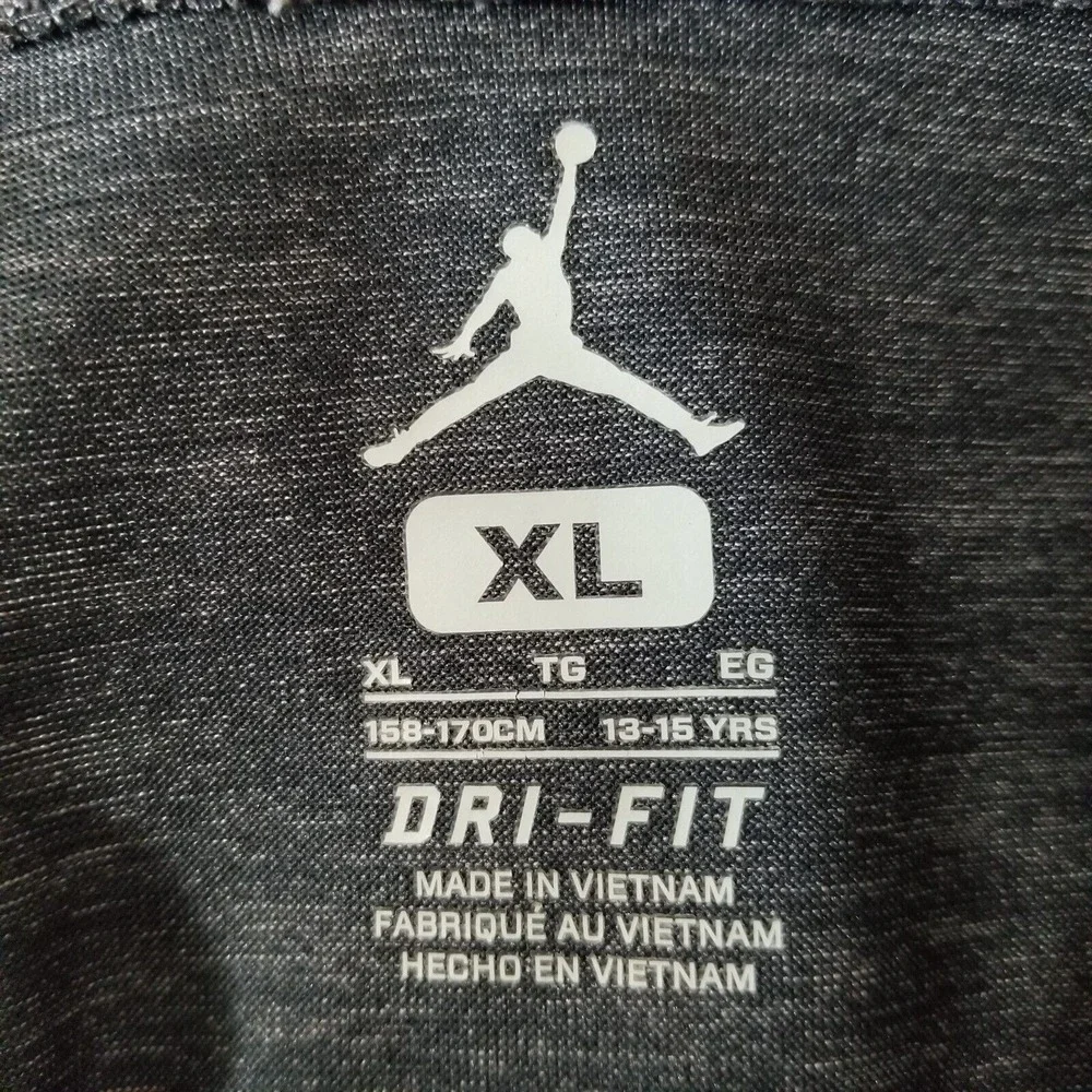 Nike Jordan Jumpman hoodie shirt youth XL extra large gray Heather Dri-Fit